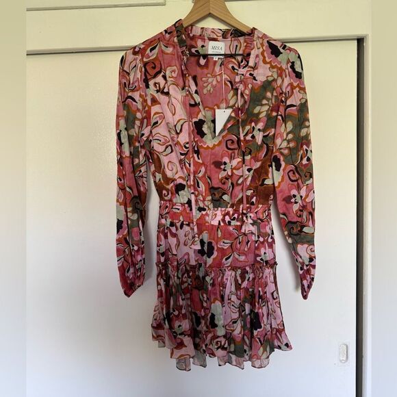 NWT Misa Los Angeles Lorena Cotton Mini Dress Small - Picture 4 of 10